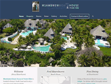 Tablet Screenshot of msambweni-beach-house.com